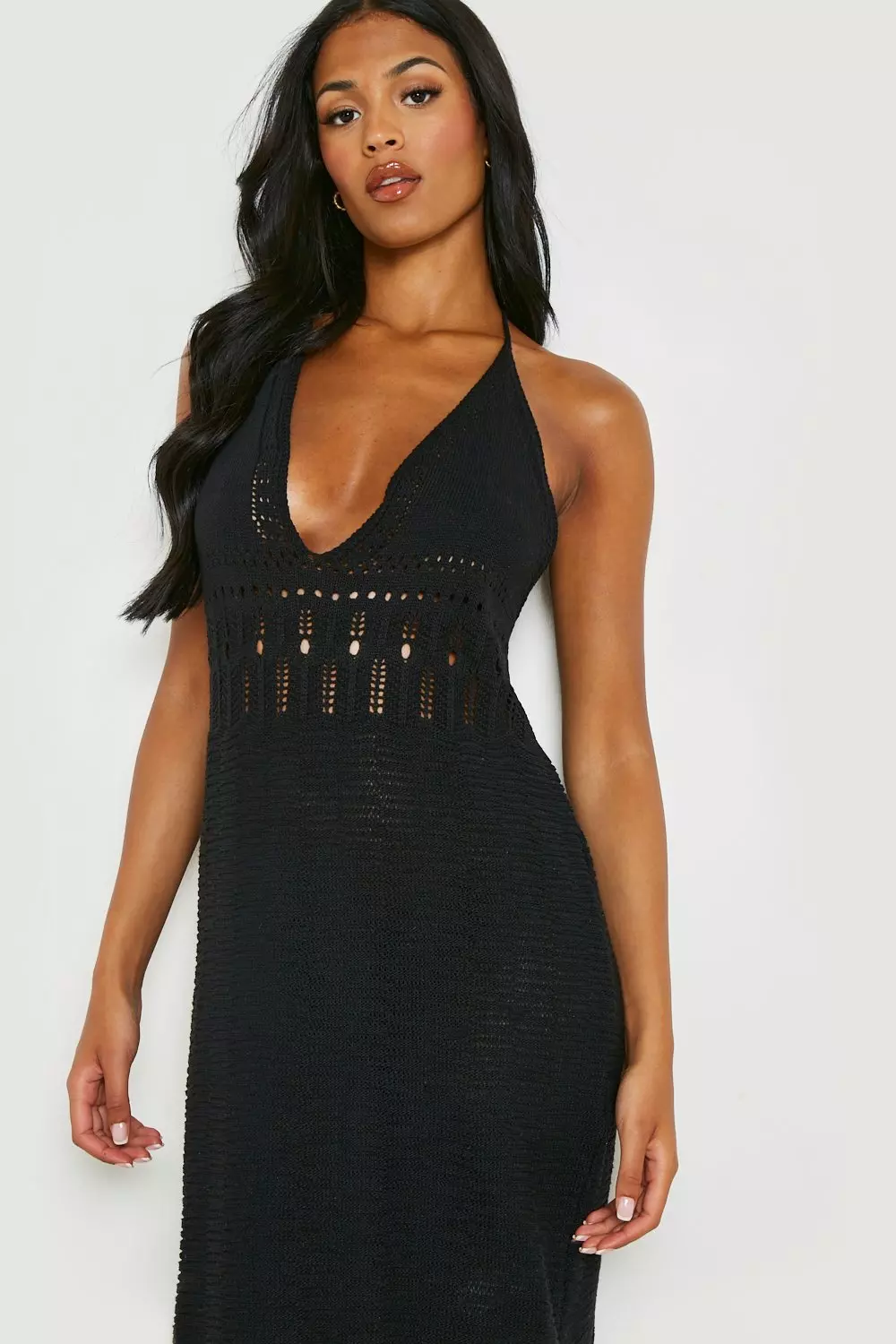 Black midi hot sale beach dress