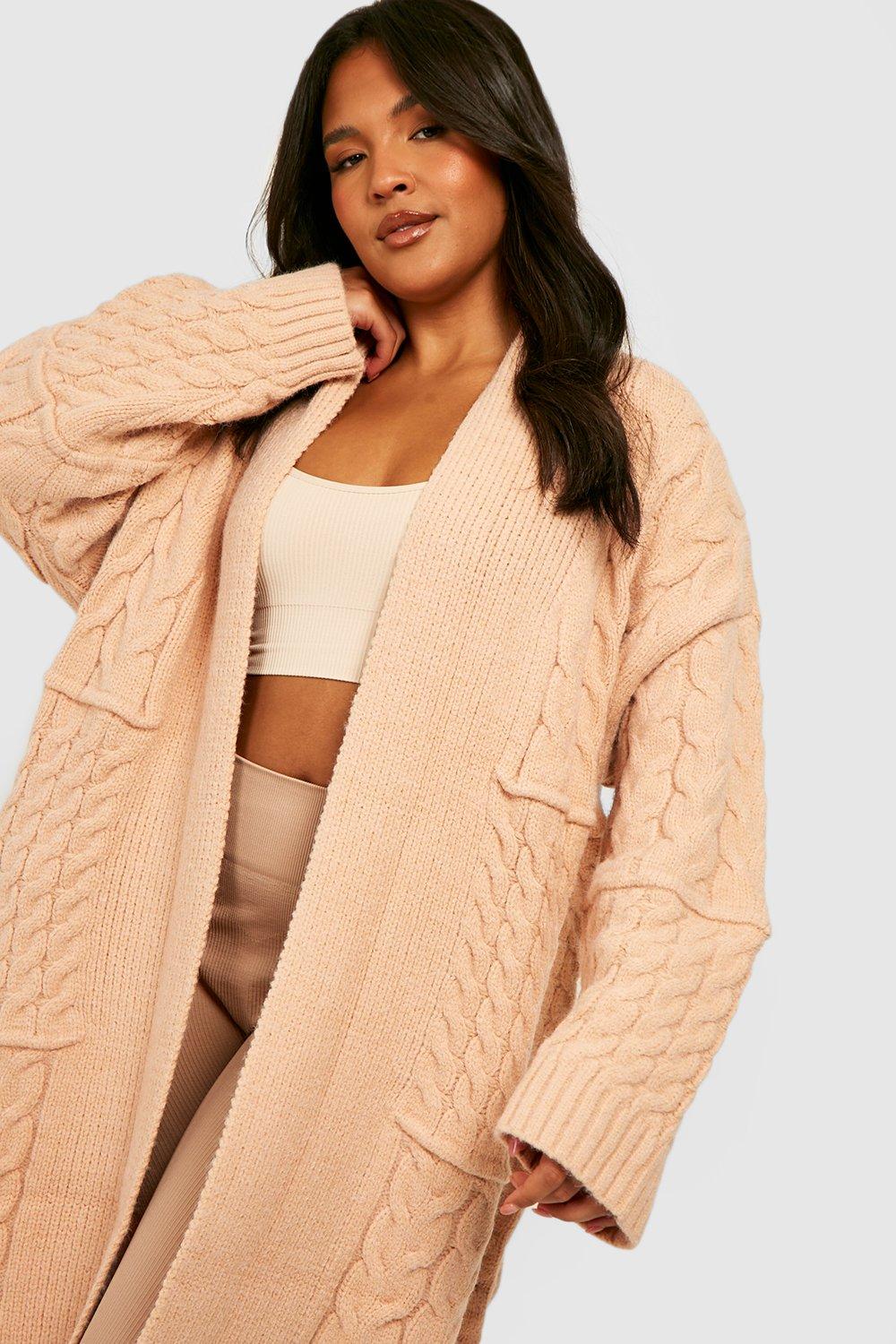 Cream Maxi Knitted Cardigan