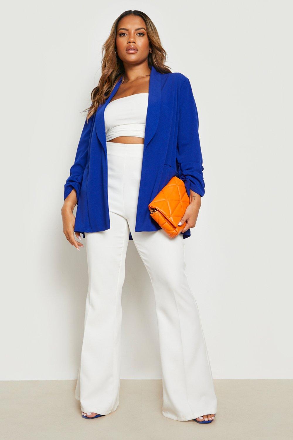 Cobalt blue blazer outlet ladies