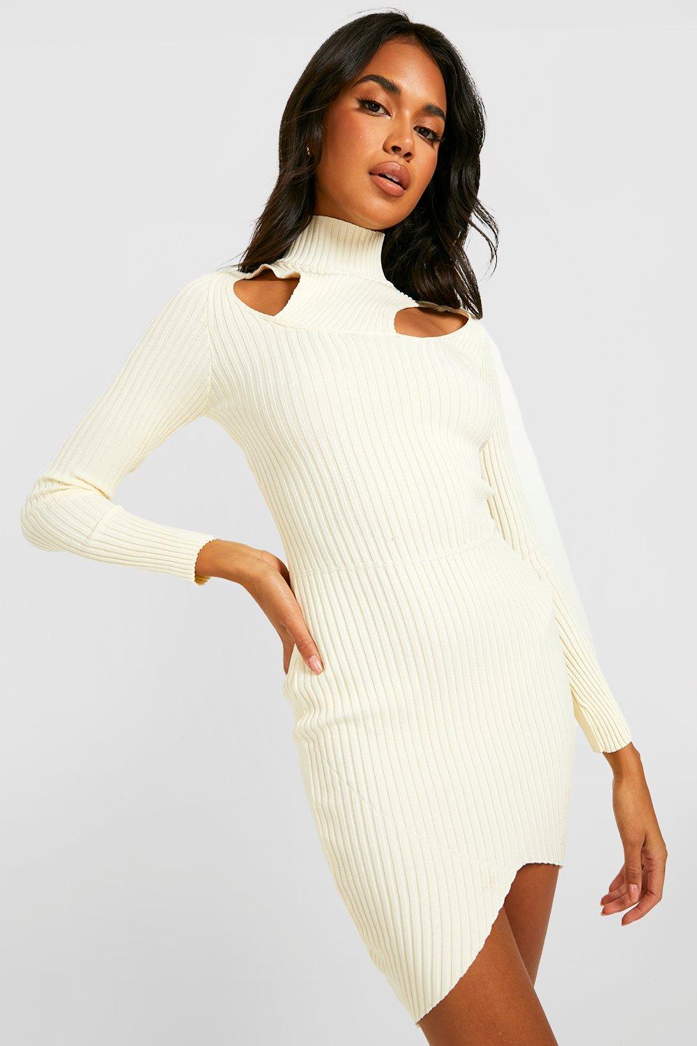 High neck hotsell knitted dress