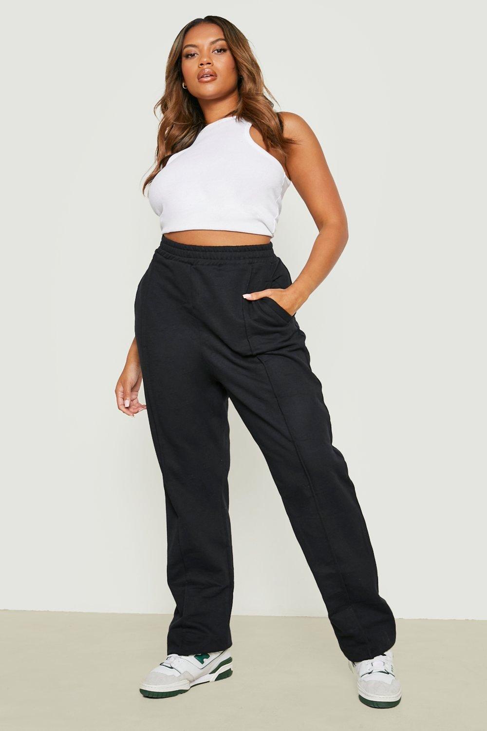 Black plus size joggers new arrivals