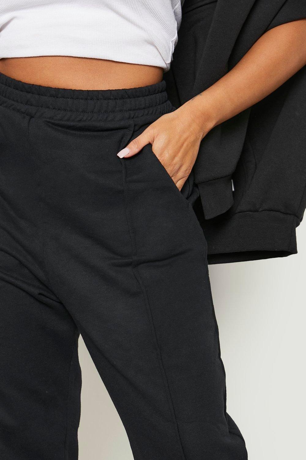 Plus Wide Leg Split Flare Joggers