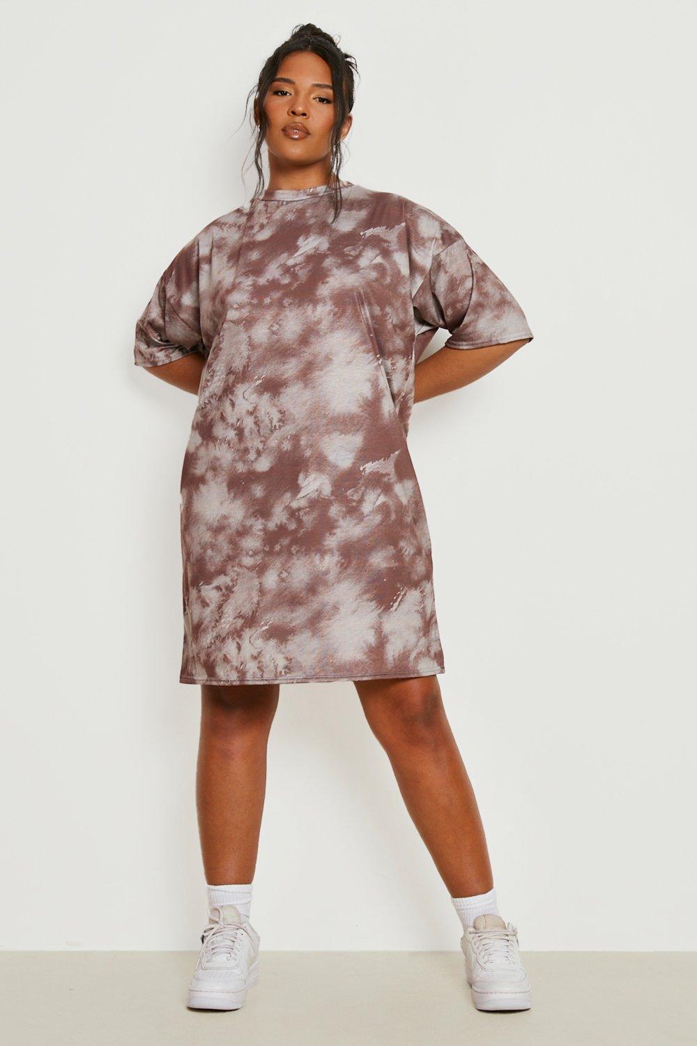 Women's Plus Tie Dye T-shirt Dress | Boohoo UK