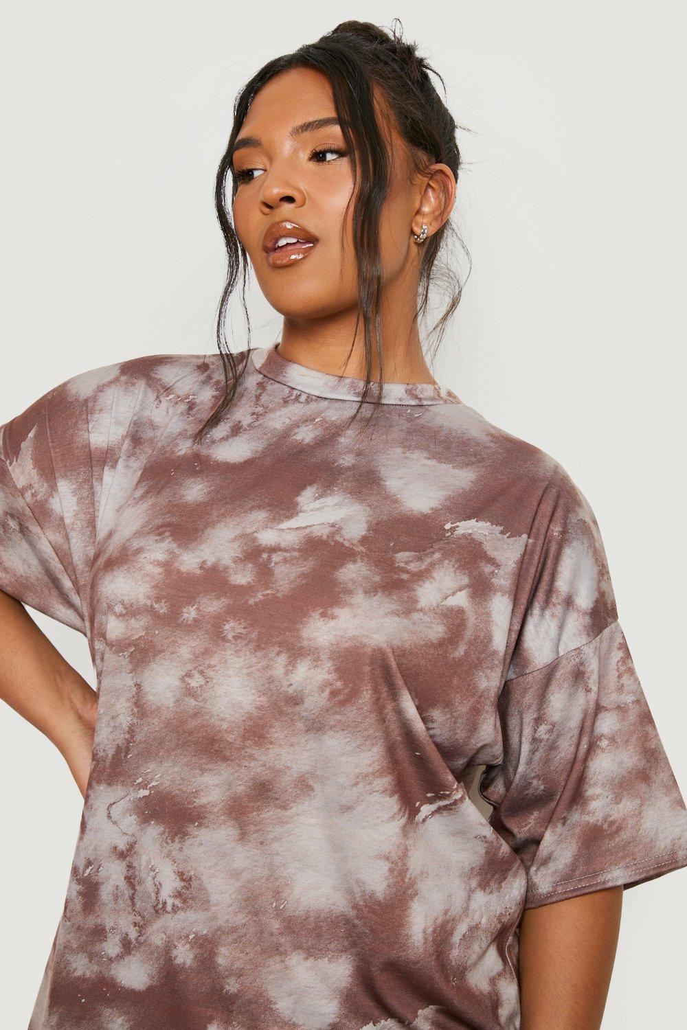 Tie dye t shirt dress sale plus size