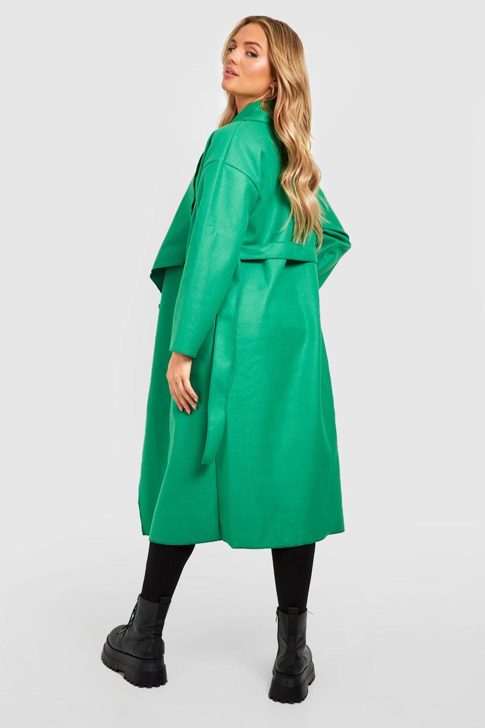 Green waterfall coat clearance