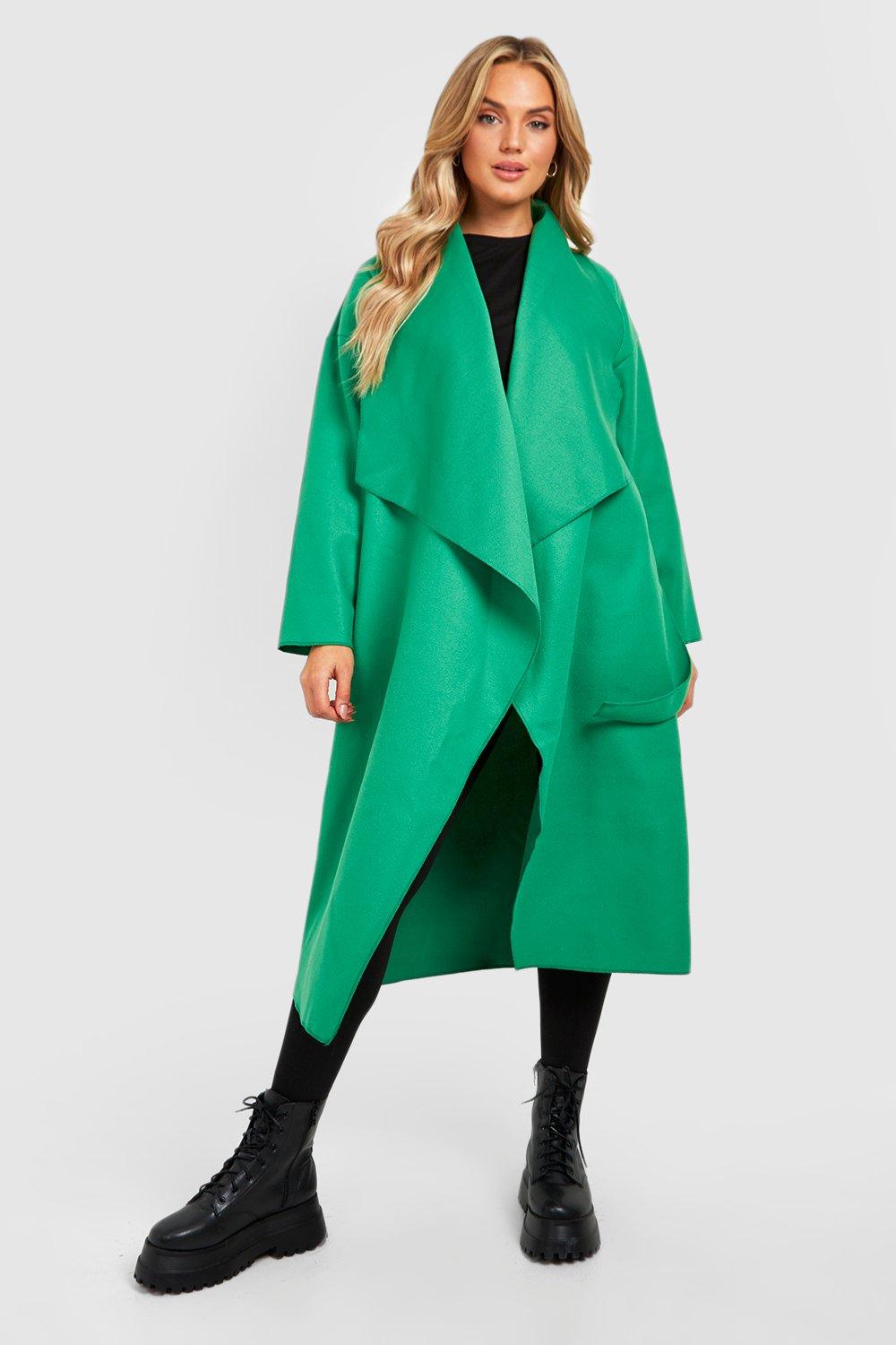 Green 2025 waterfall coat