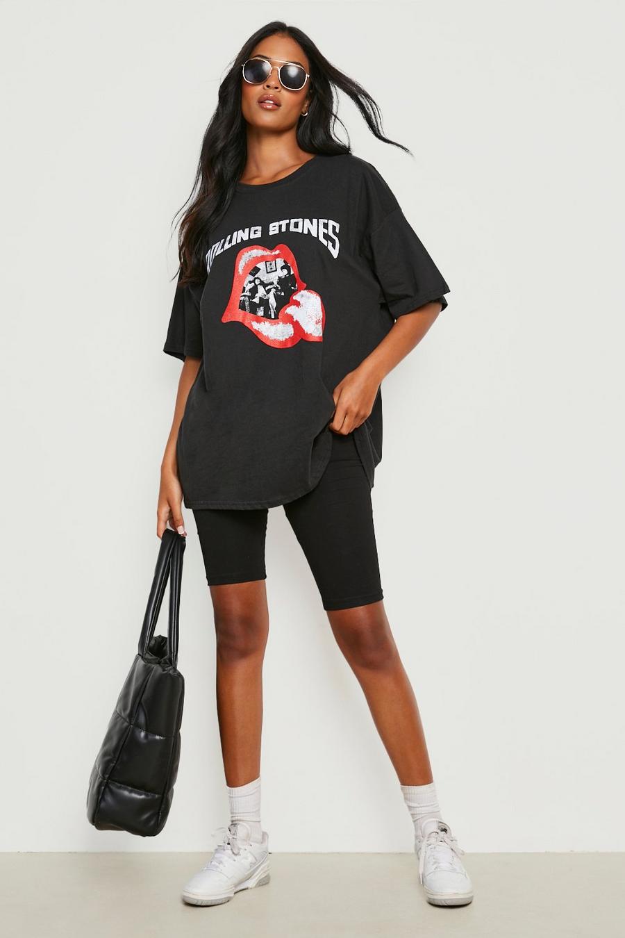 Black Tall Licence Rolling Stones T-shirt