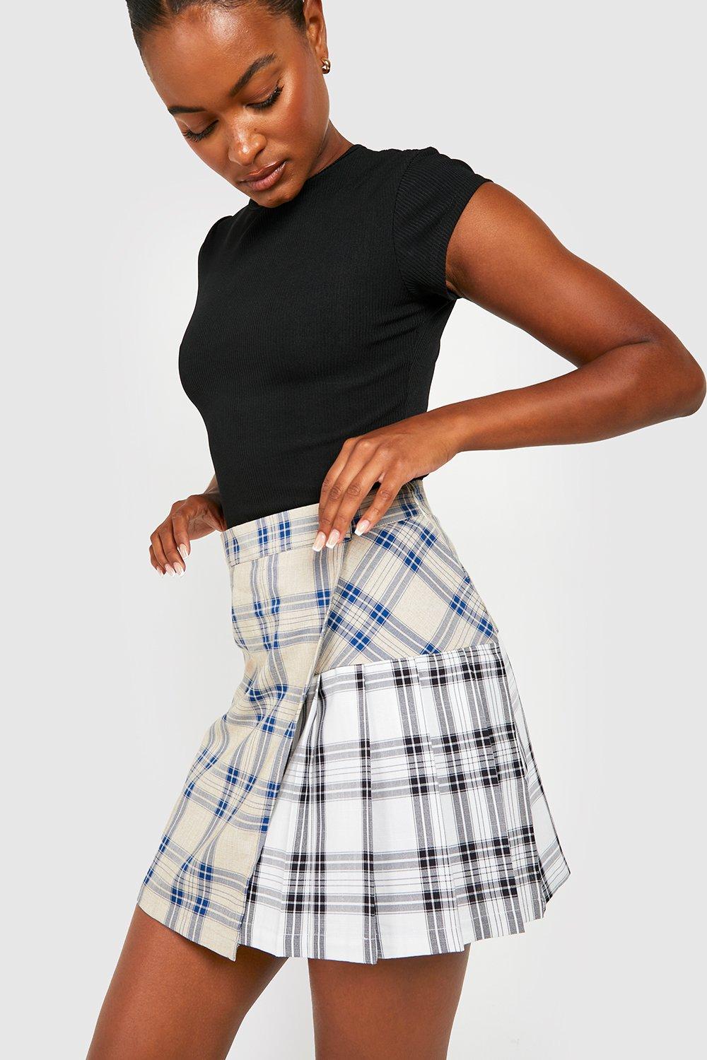 Long wrap hotsell check skirt