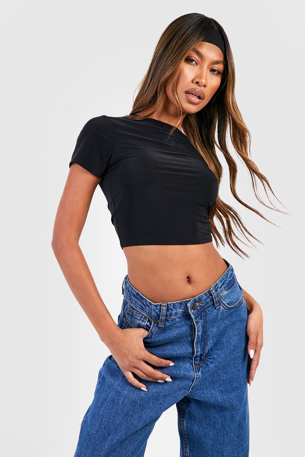 No Bra Club Cropped SS Crew  Women's Crop Top – The Range