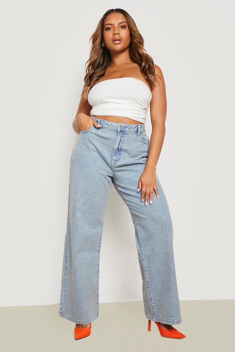 Plus Relaxed Jeans | Boohoo UK