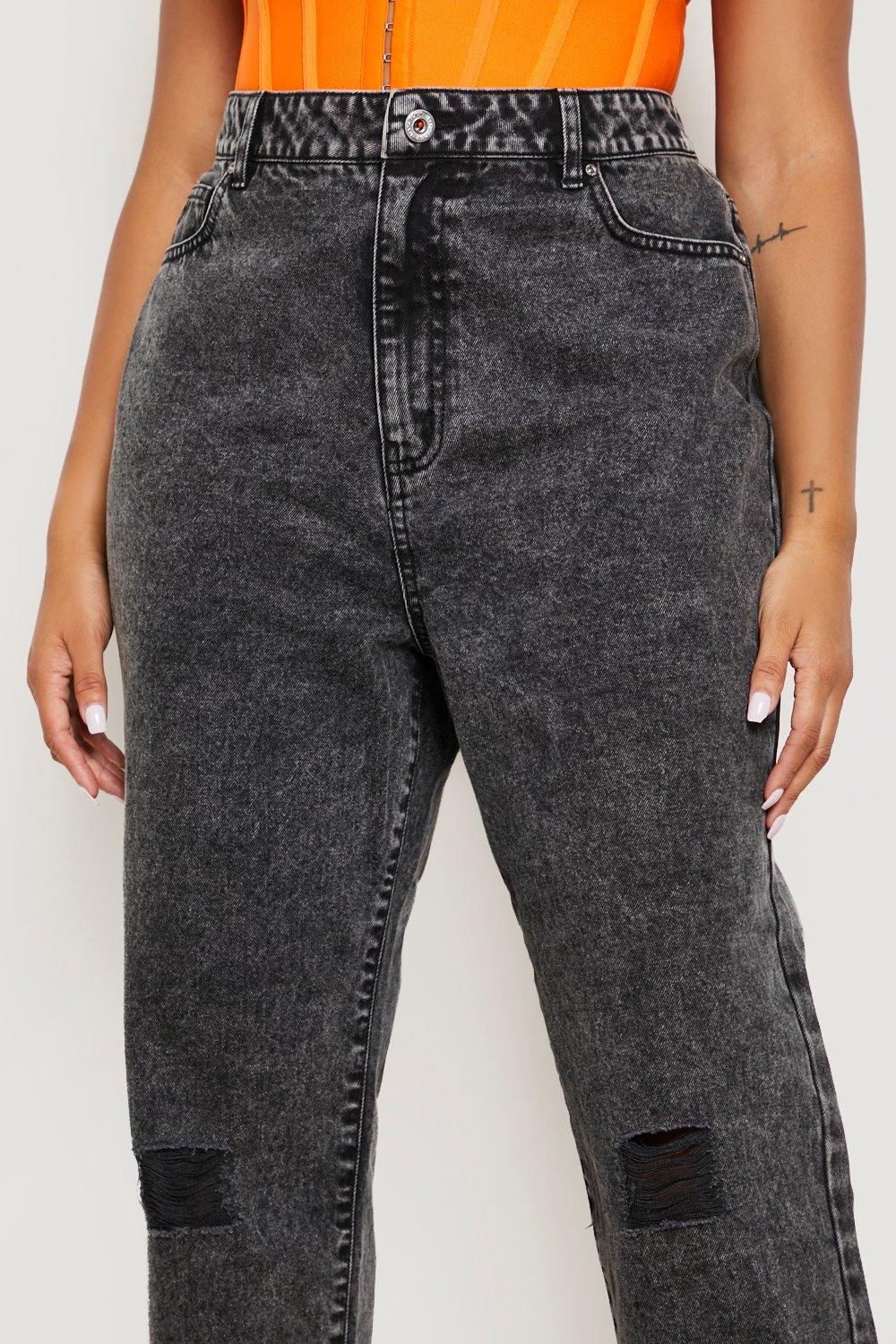 Black acid deals wash ripped jeans