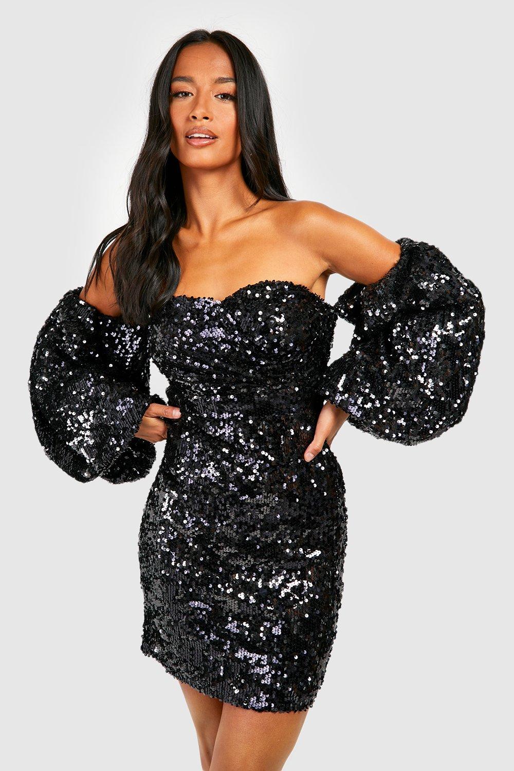 Boohoo scallop orders dress