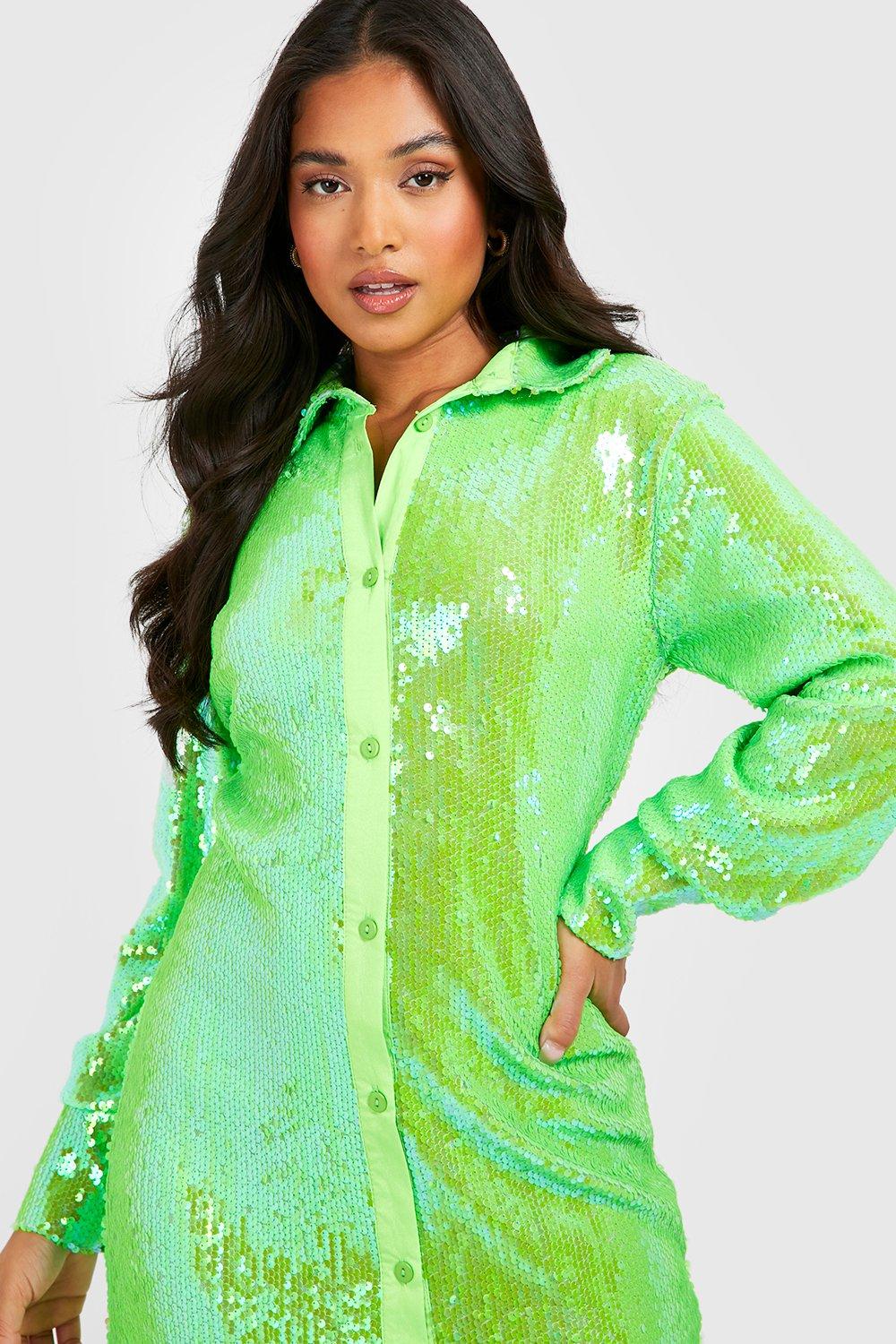 Bright Green Sequin Dress