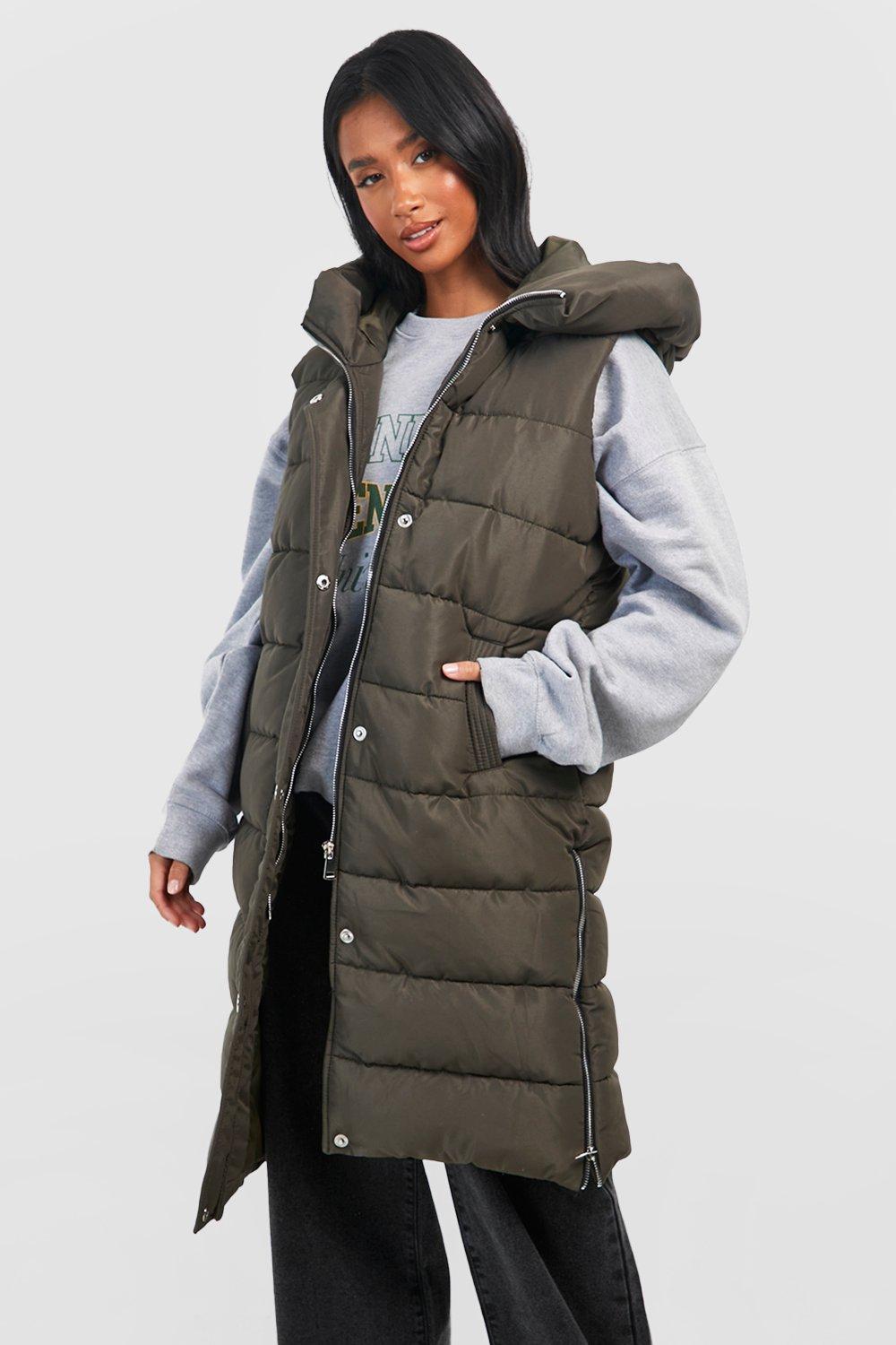 Long puffer vest clearance womens