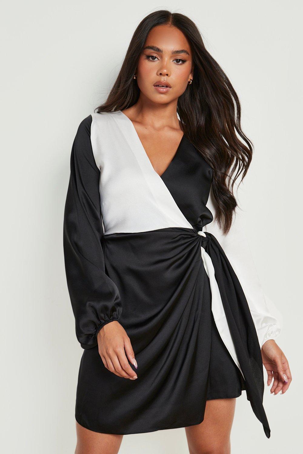 Women's faux hot sale wrap dress