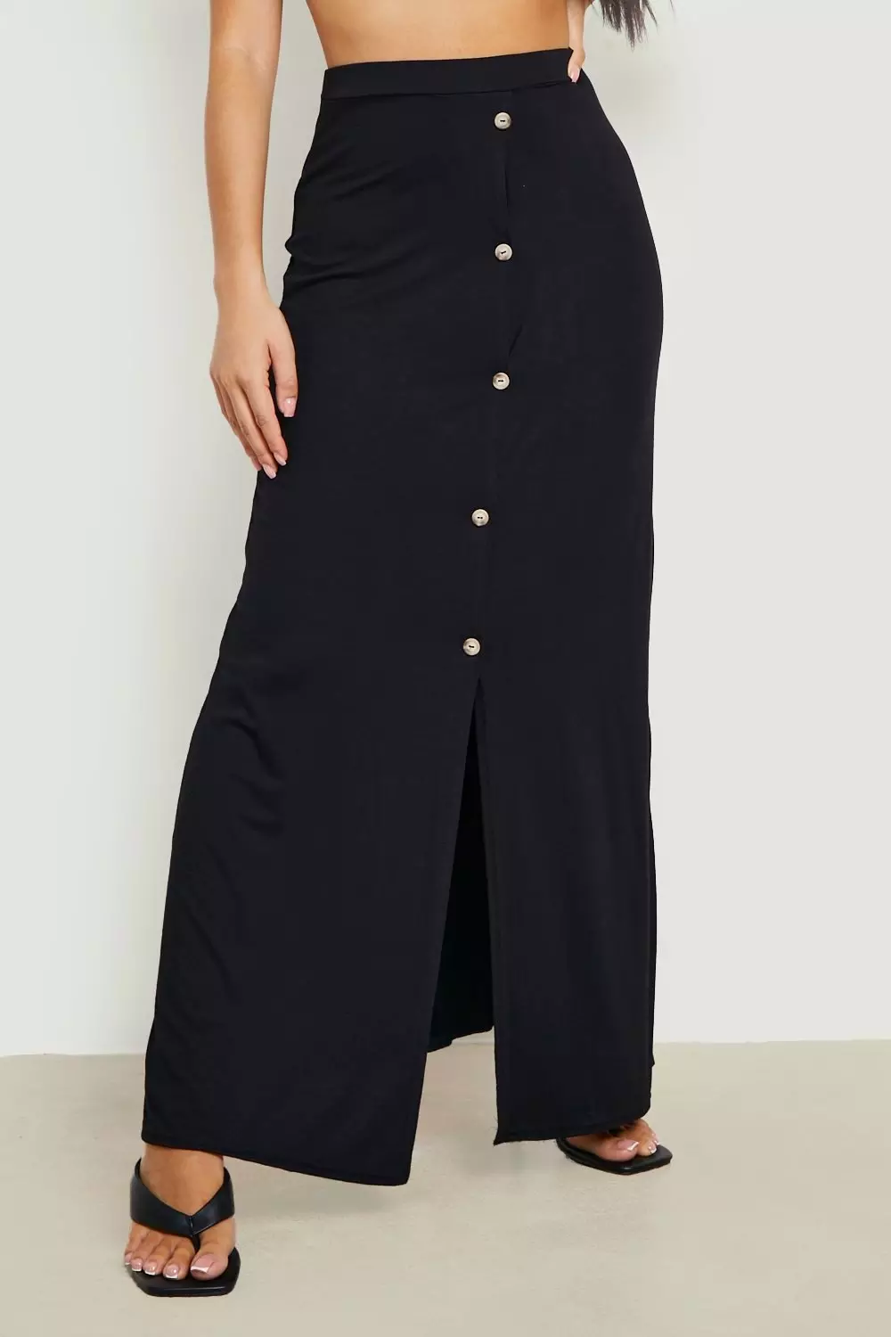 Black jersey maxi skirt hot sale petite