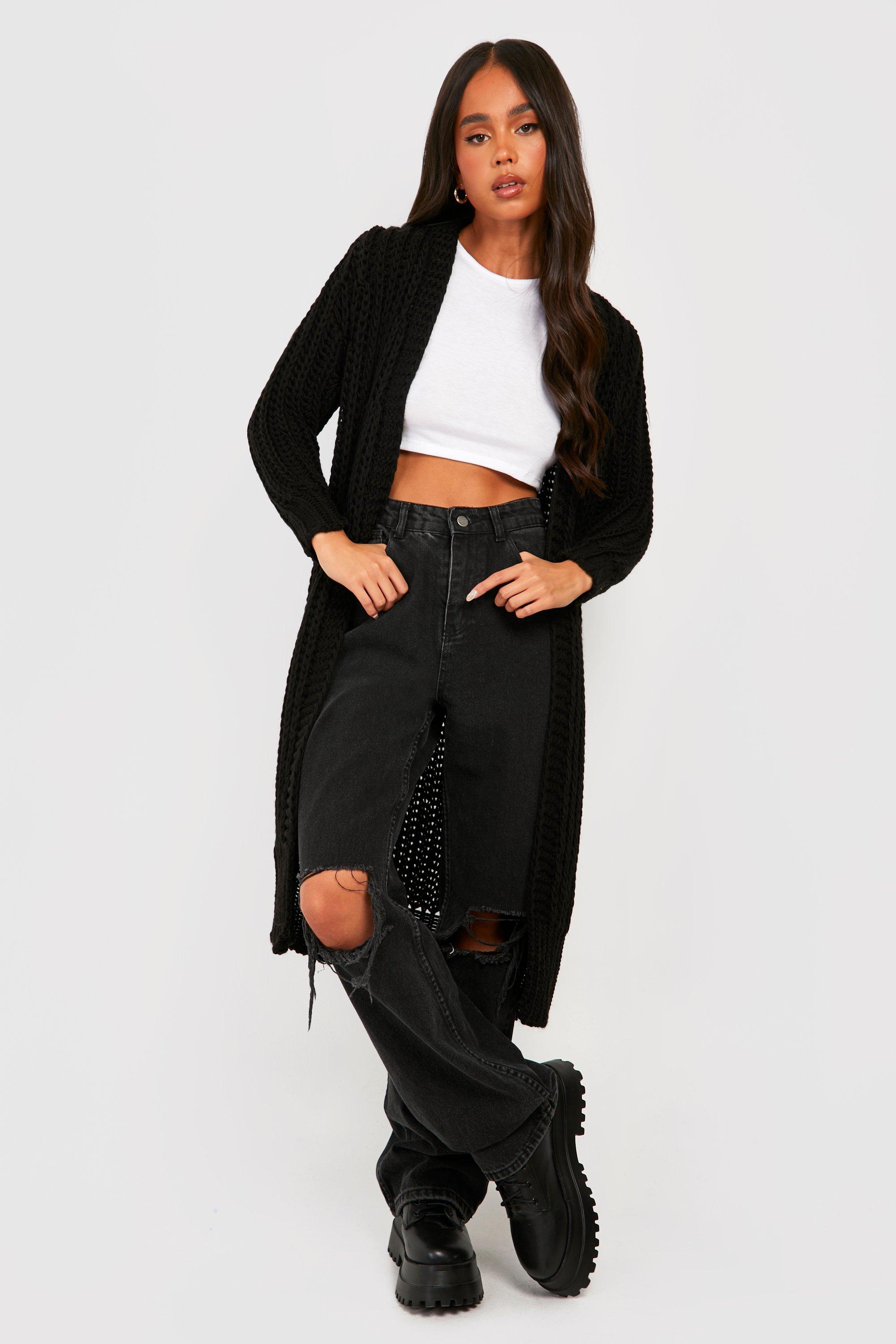 Petite long deals black cardigan