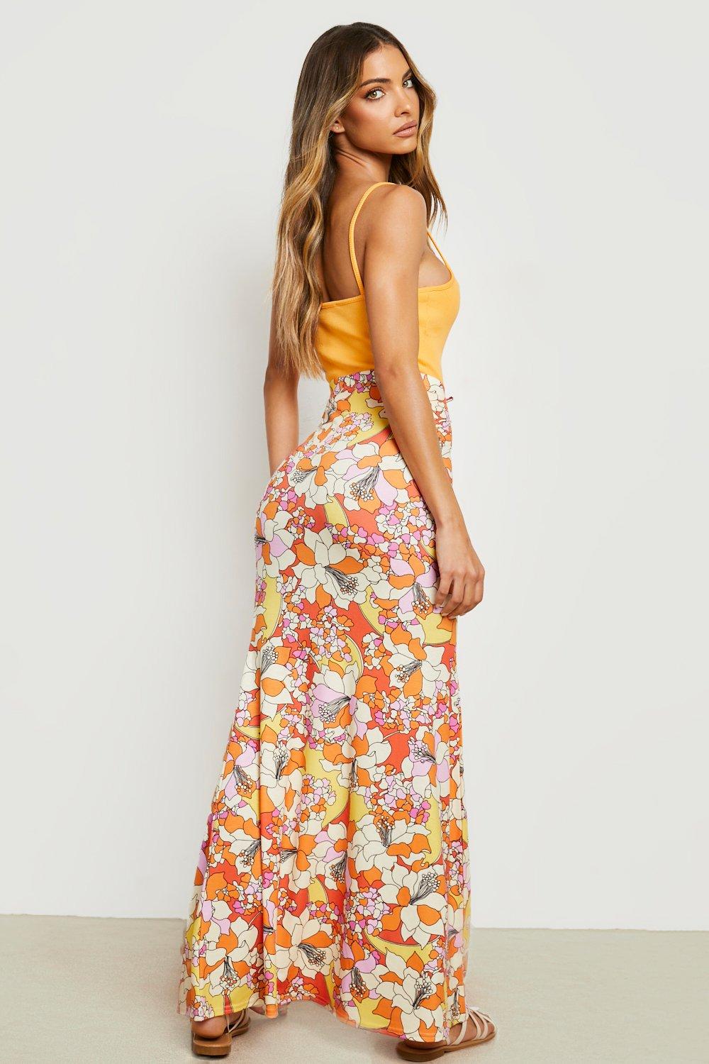 drop hem maxi skirt