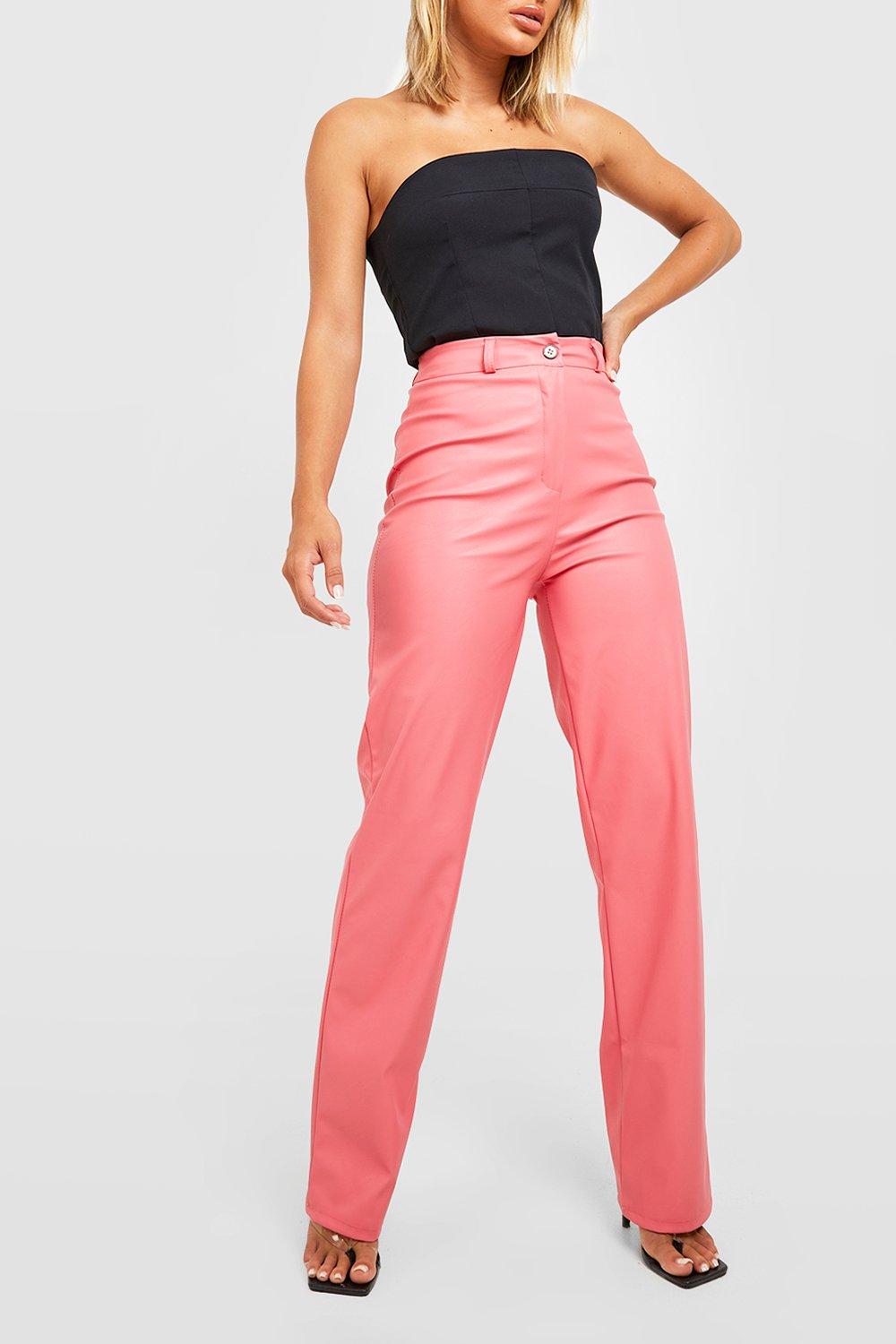 Petite Metallic Straight Leg Pants