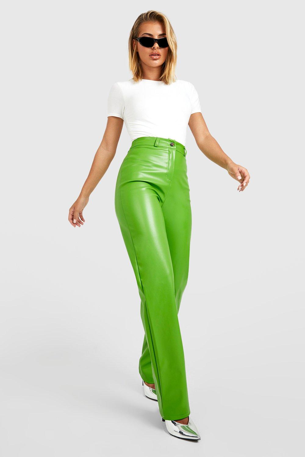 lime green latex pants