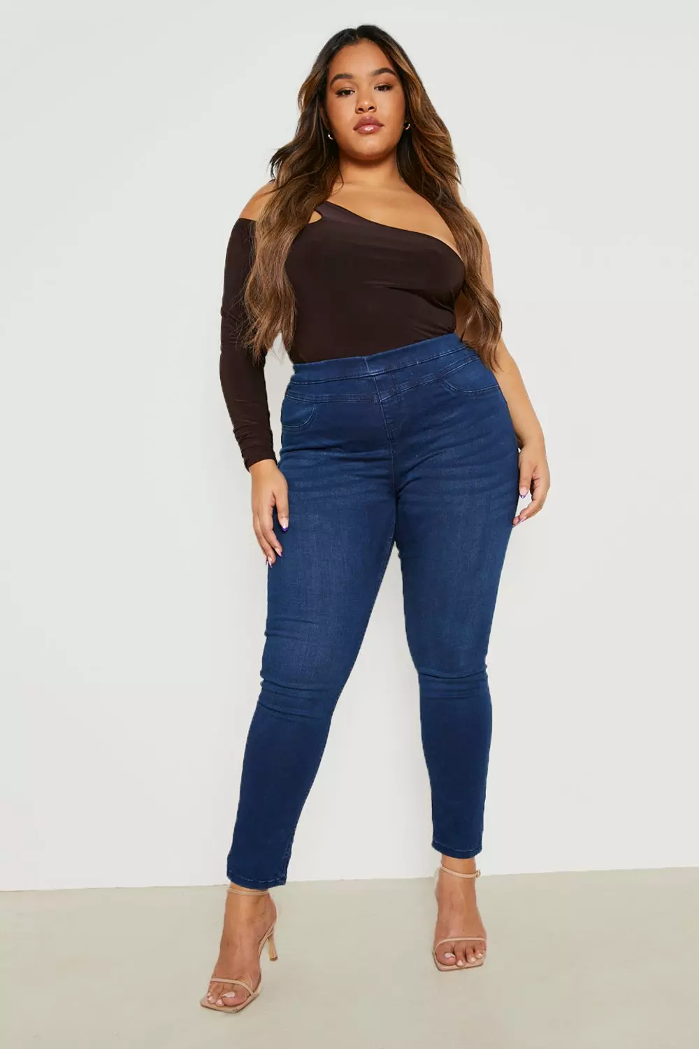 Plus size denim jeggings best sale