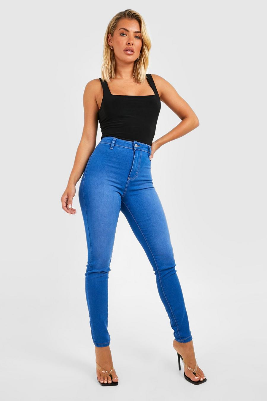 Bright blue High Waist Disco Jeans image number 1