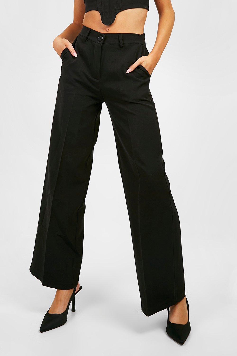 Black tailored 2024 wide leg trousers