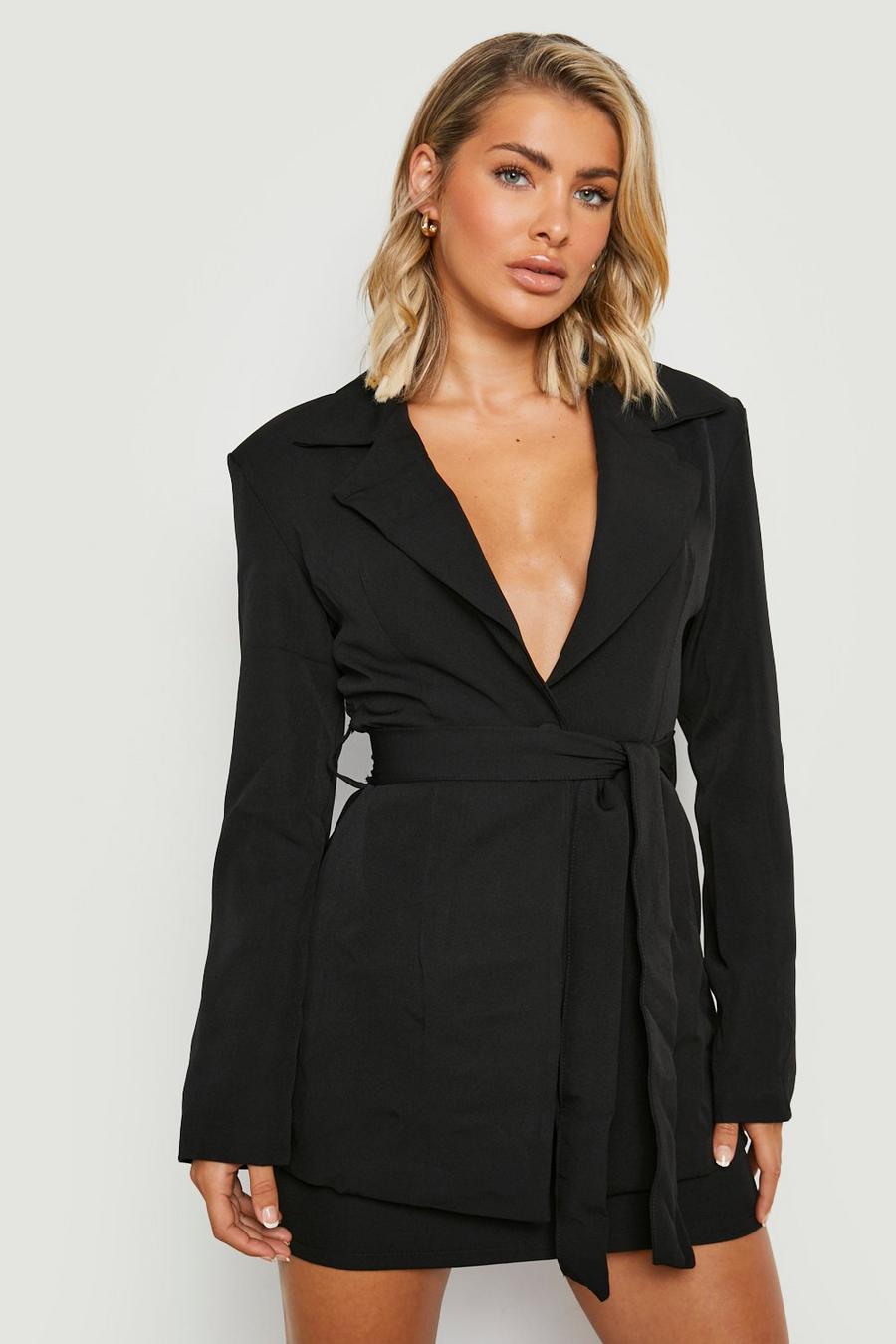 Contour Plunge Front Fitted Tailored Blazer