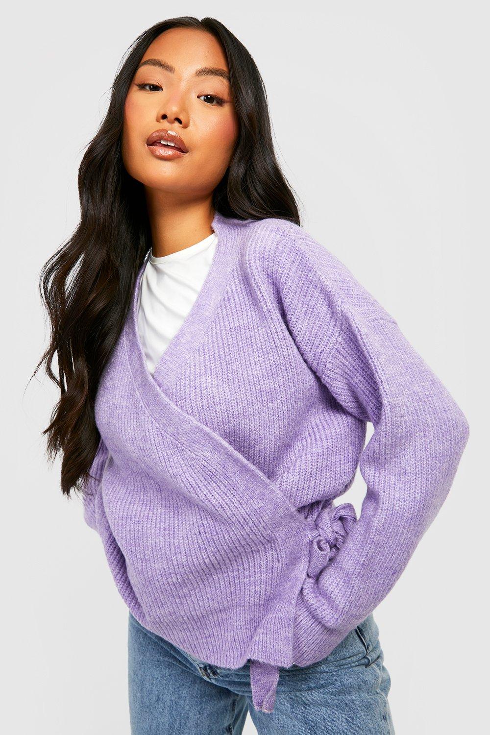 Petite hot sale wrap sweater