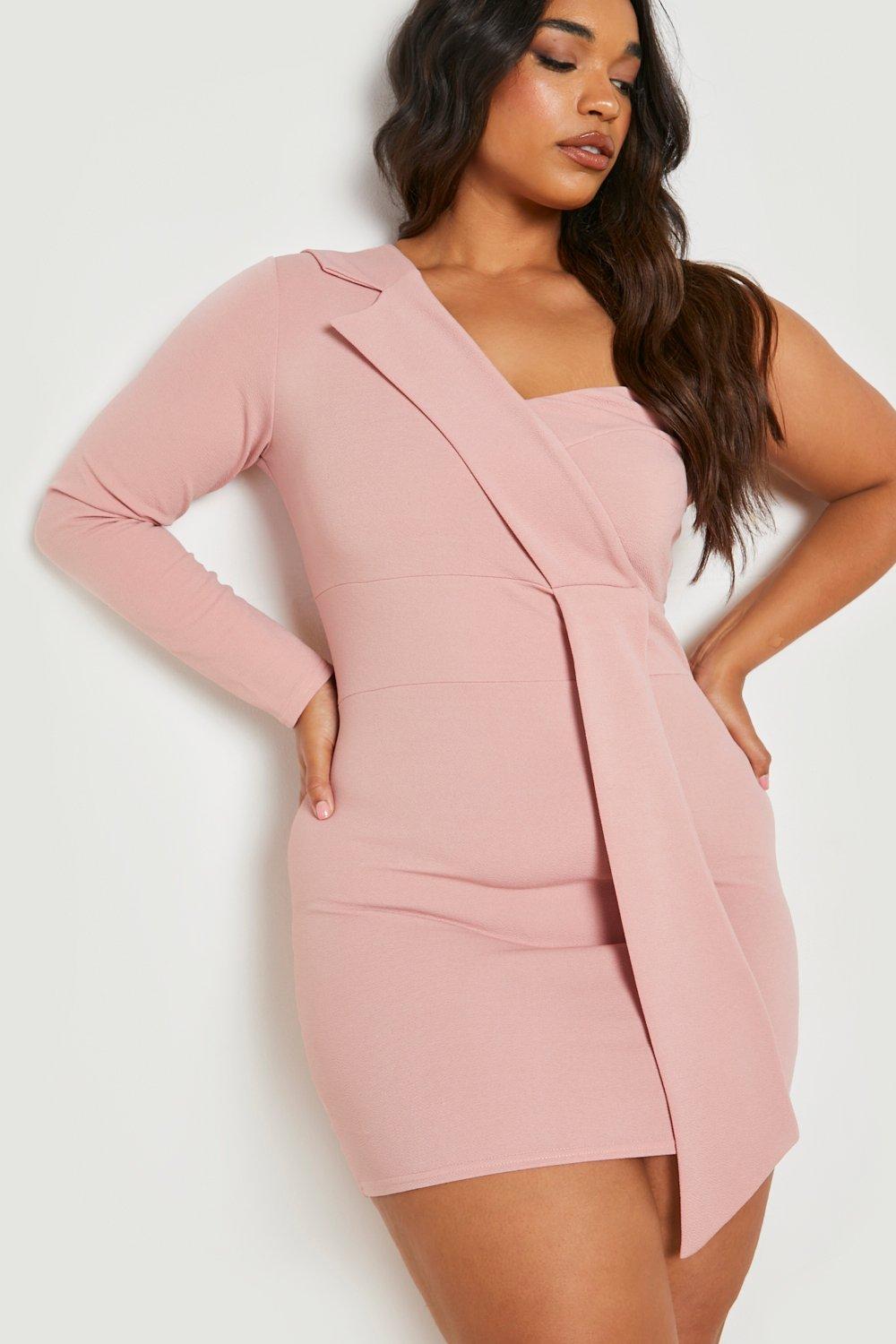 Plus size hotsell pink blazer dress