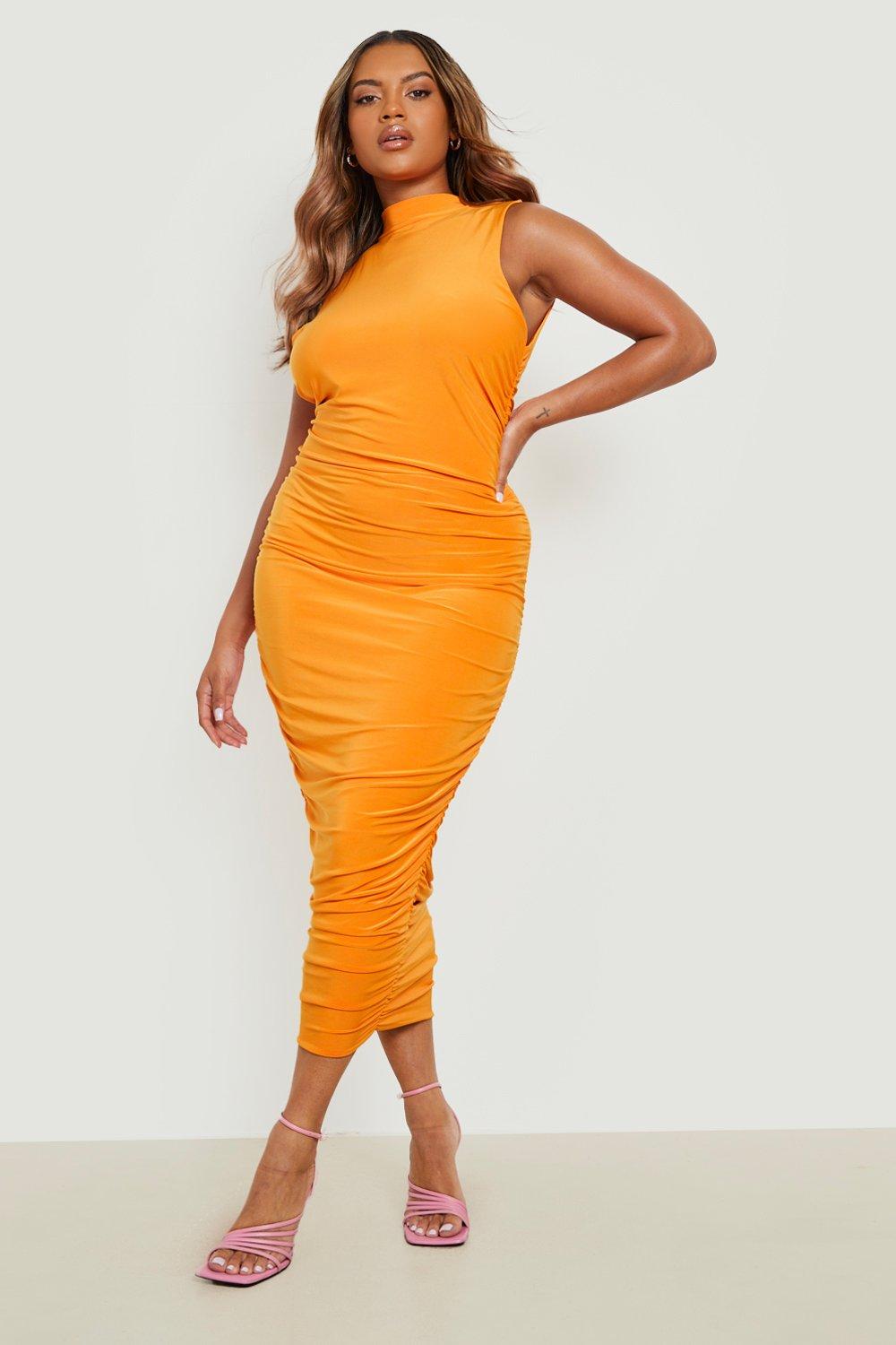 Boohoo double clearance layer midi dress