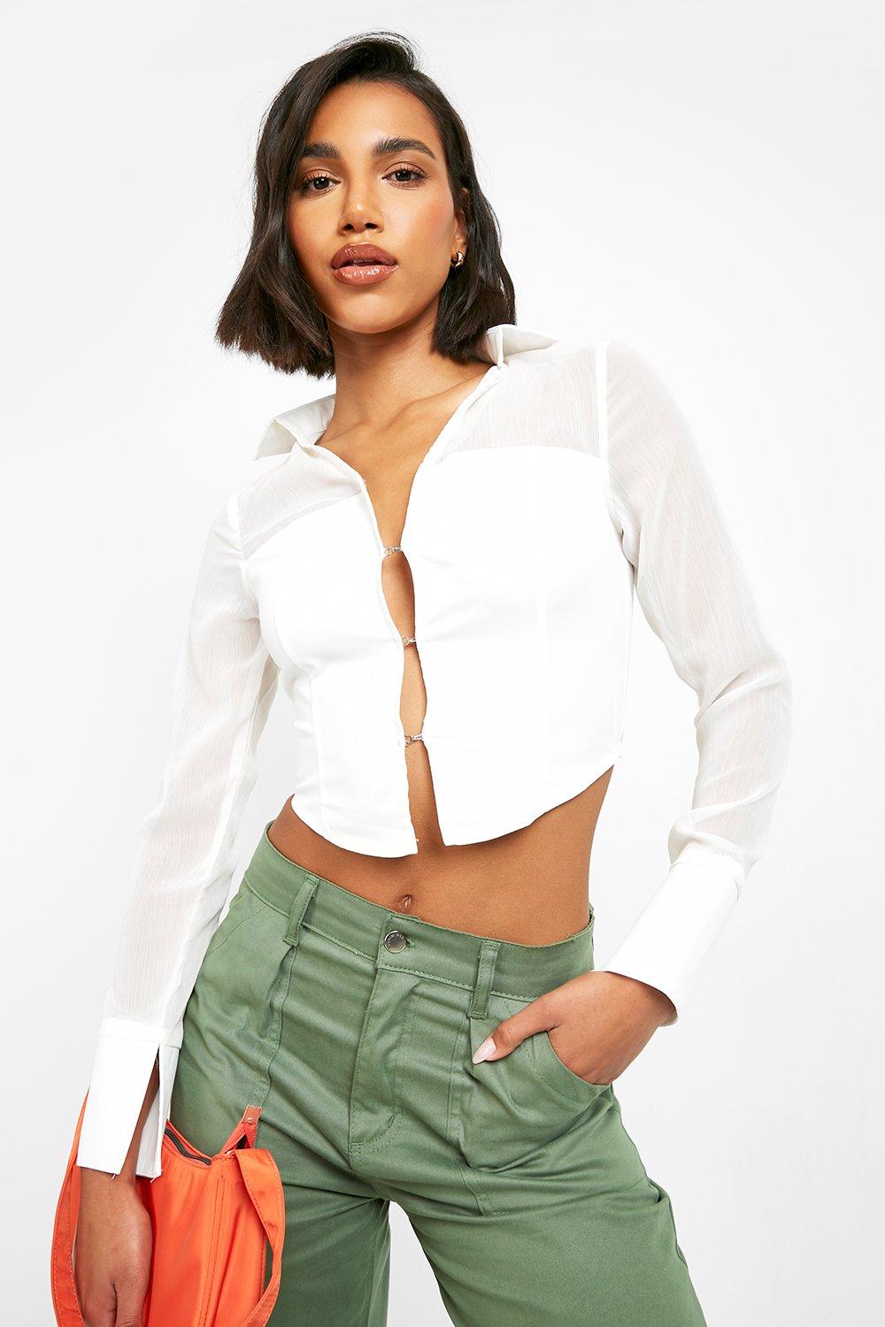 Camicia con maniche trasparenti cheap