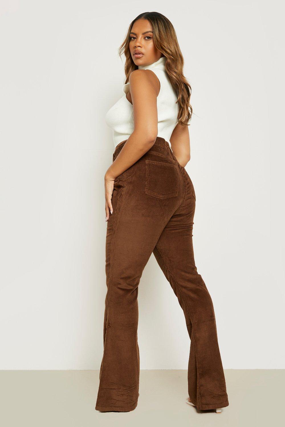 LIDYA CHOCOLATE CORDUROY FLARE PANTS BY IVY & CO – B Fierce