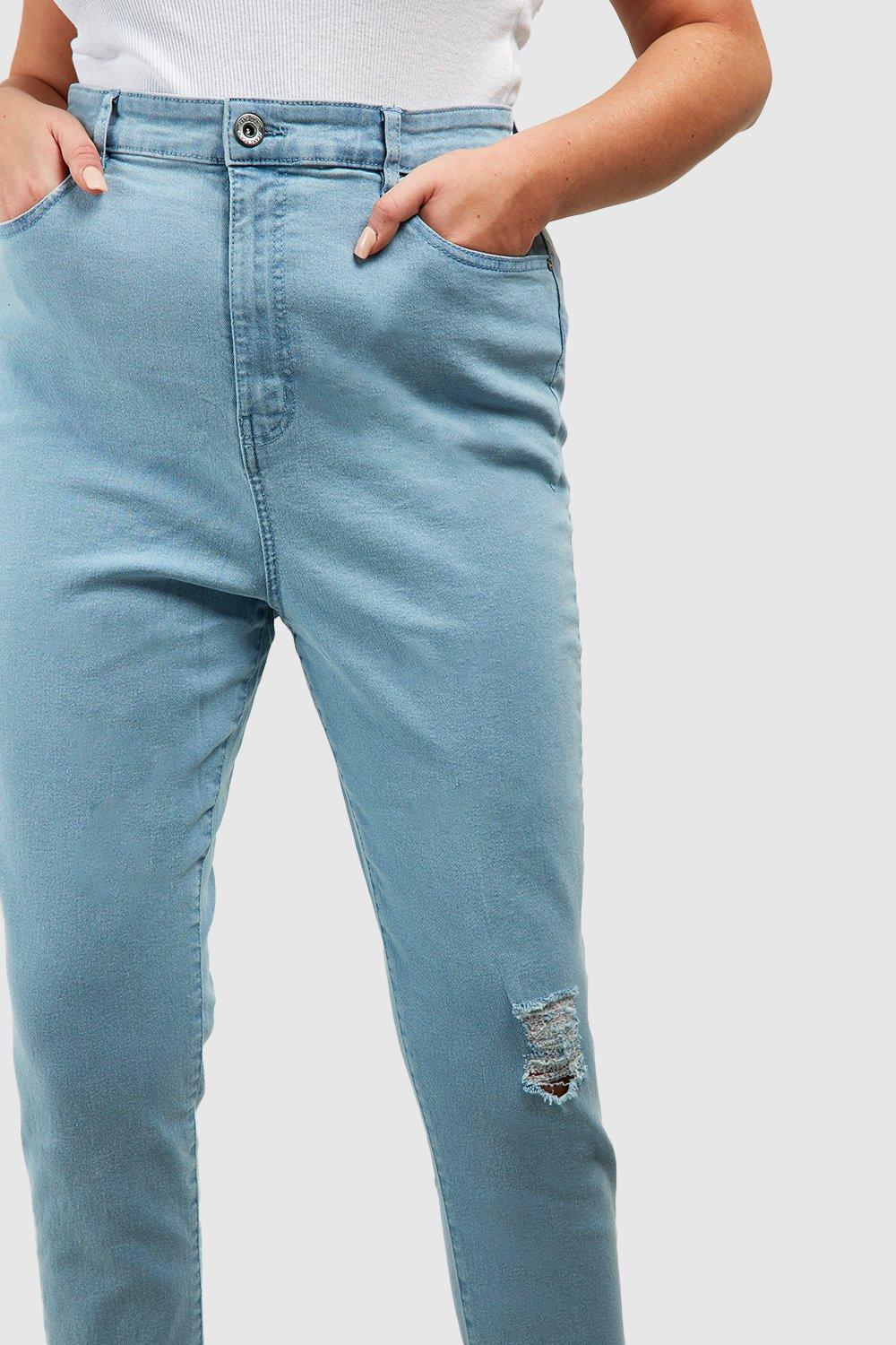 Skinny high waist store raw hem jeans