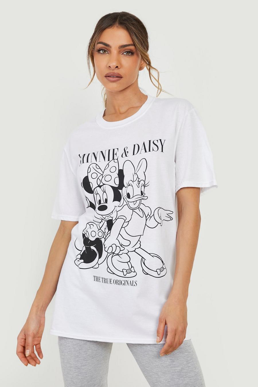 Pijama de Disney con leggings y camiseta con estampado de Minnie y Daisy, White image number 1
