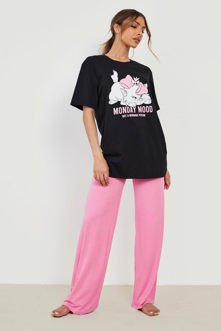 Pink Disney Aristocats Pj T-shirt & Trouser Set image number 1