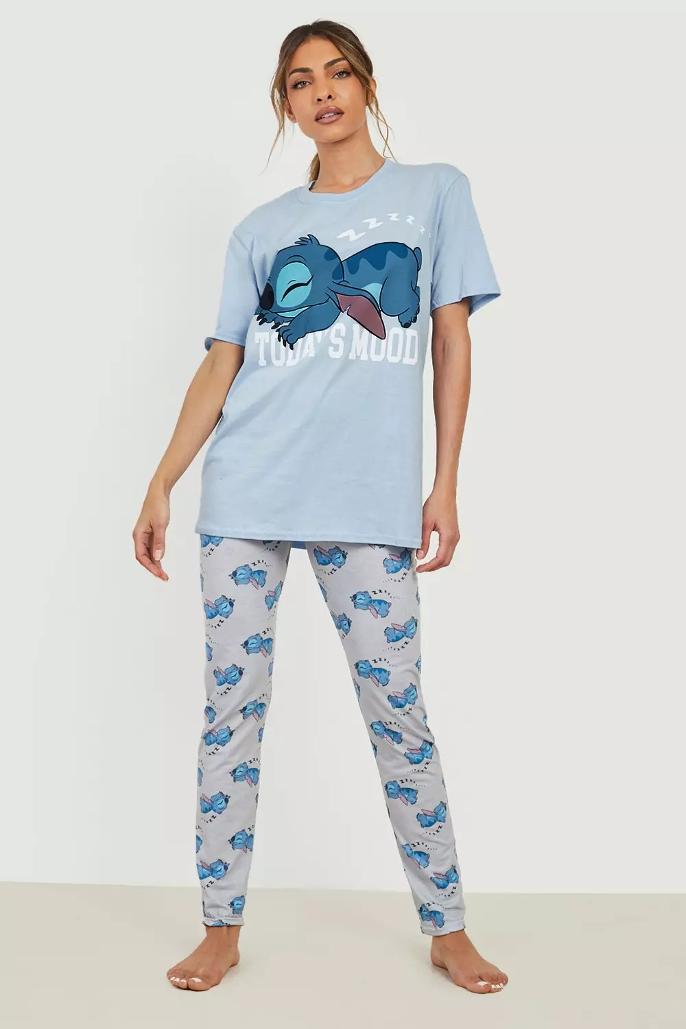 Printed Stitch onesie - blue - Undiz