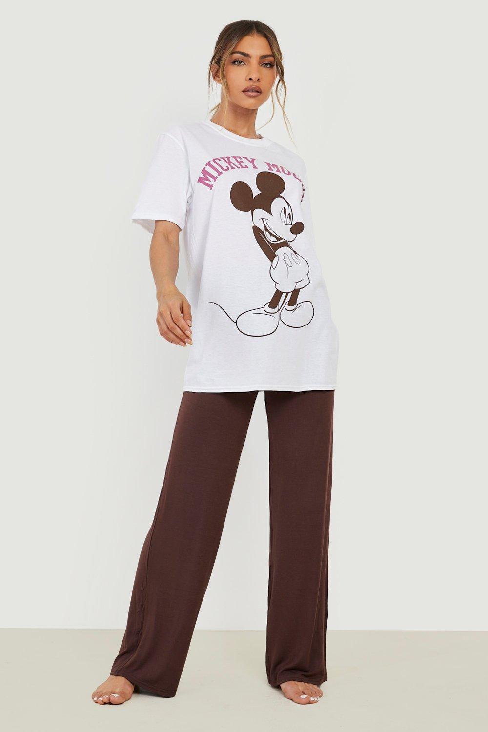 op vakantie wacht Architectuur Disney Mickey Mouse Pyjama Set Met Broek | boohoo