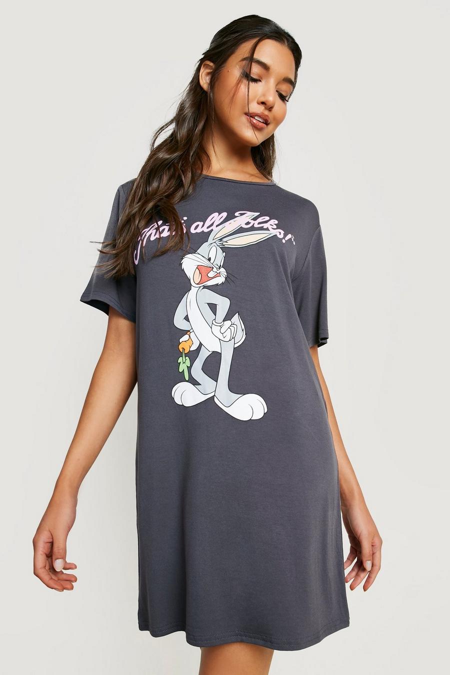Schlaf T-Shirt mit lizenziertem Looney Tunes Print, Charcoal image number 1