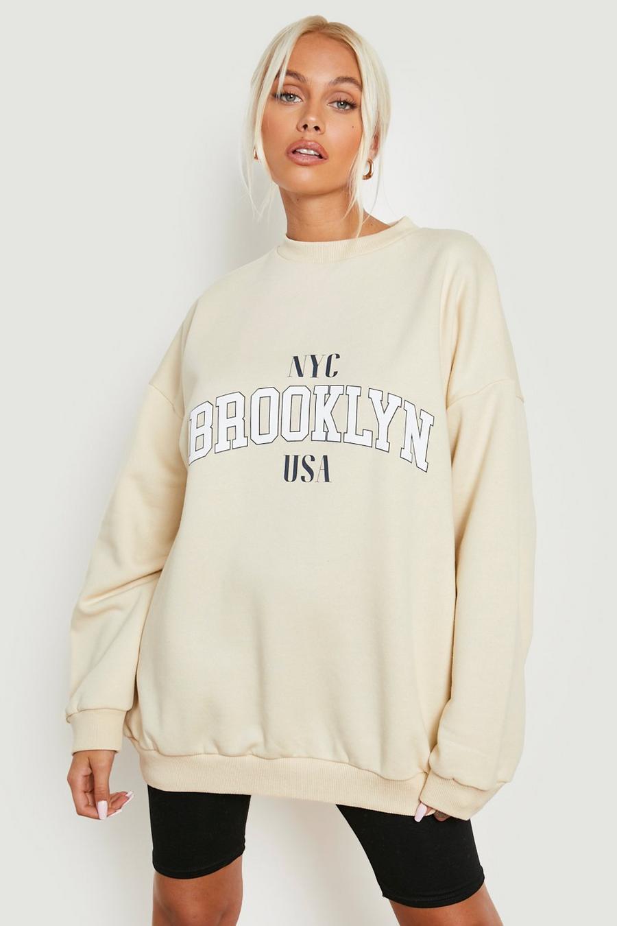 Stone Nyc Brooklyn Printed Oversized Sweater image number 1