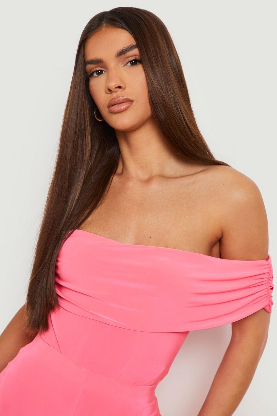 Hot pink Off shoulder-body image number 1