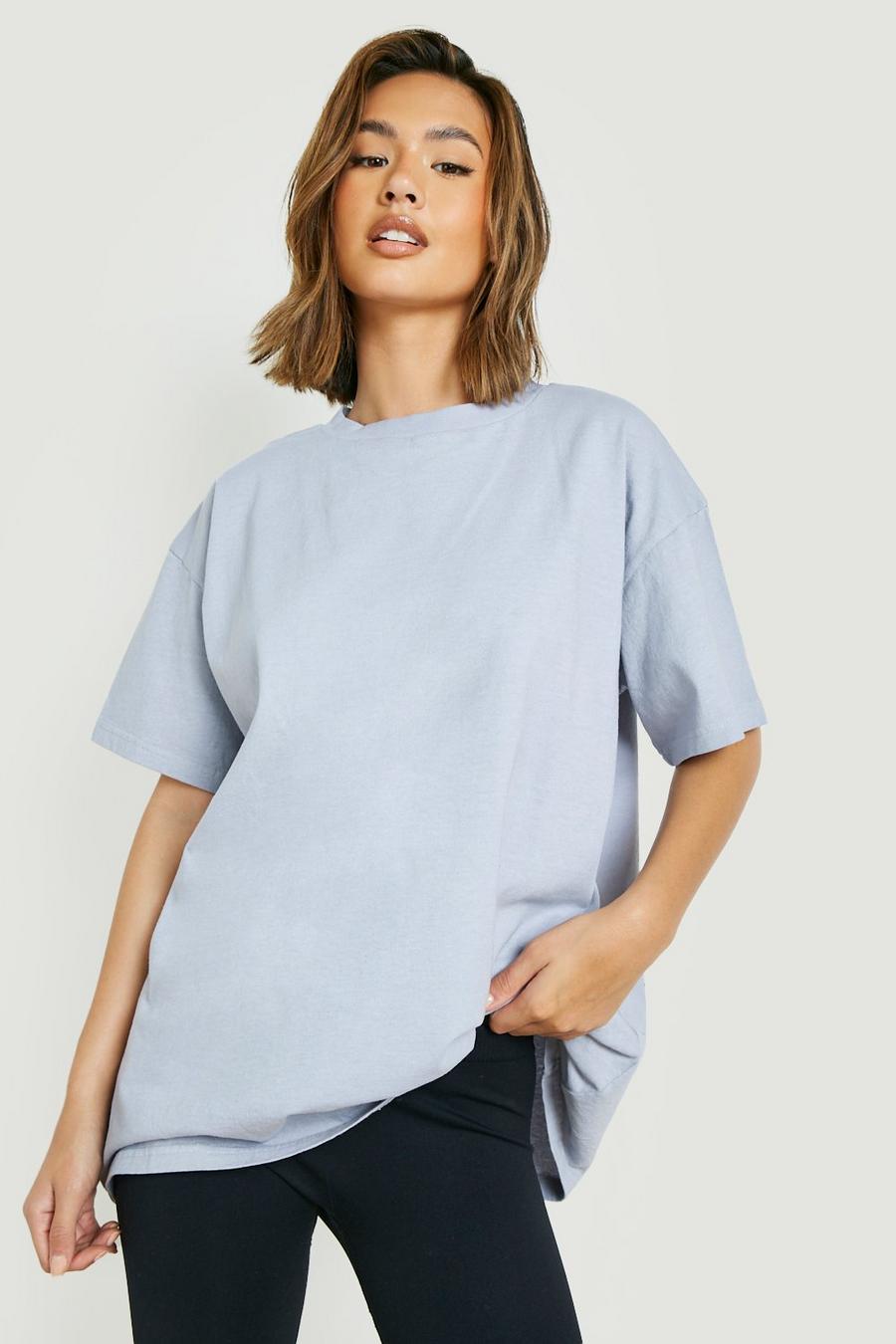 Grey Oversized Overdye T-Shirt