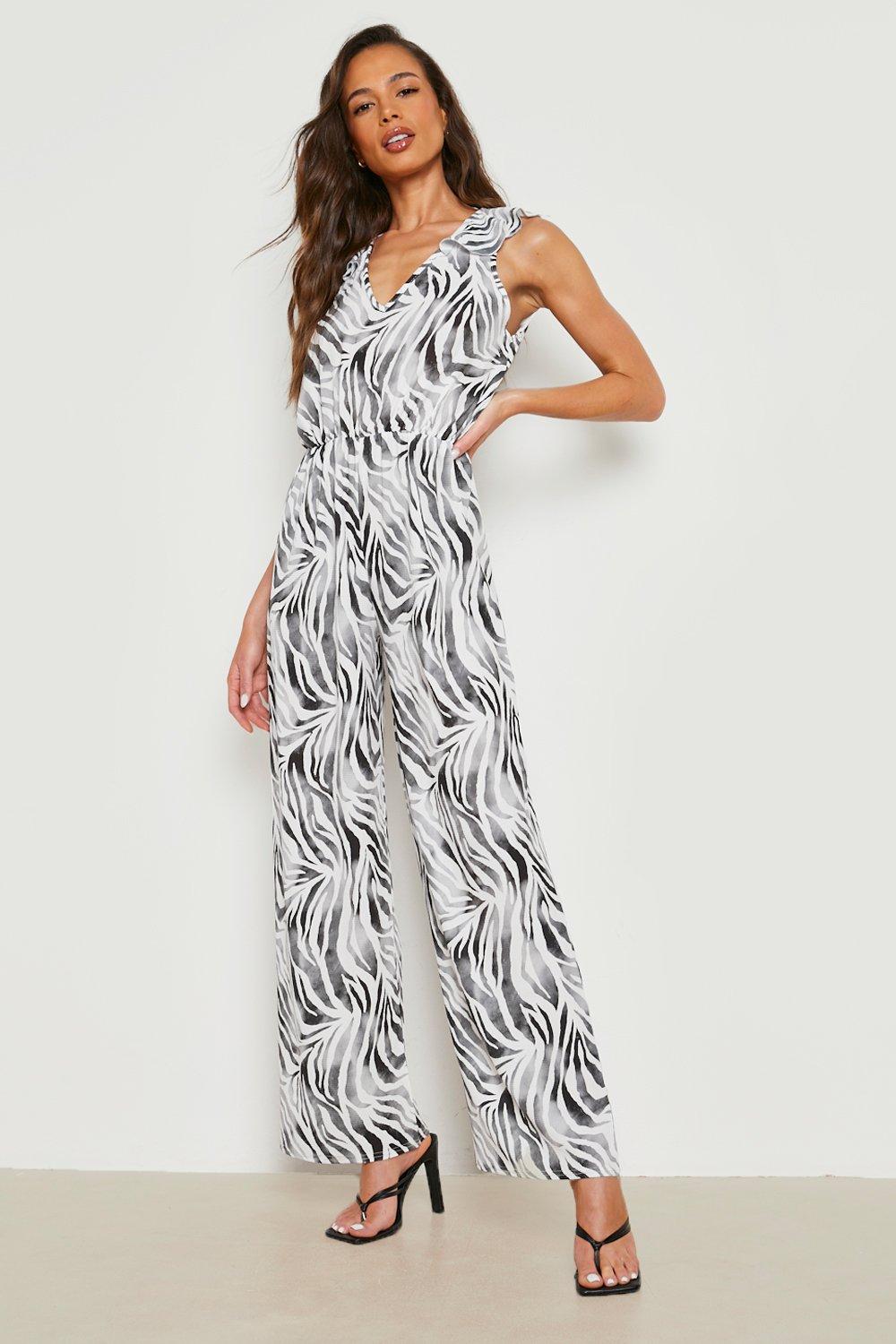 River island zebra sales jumpsuit