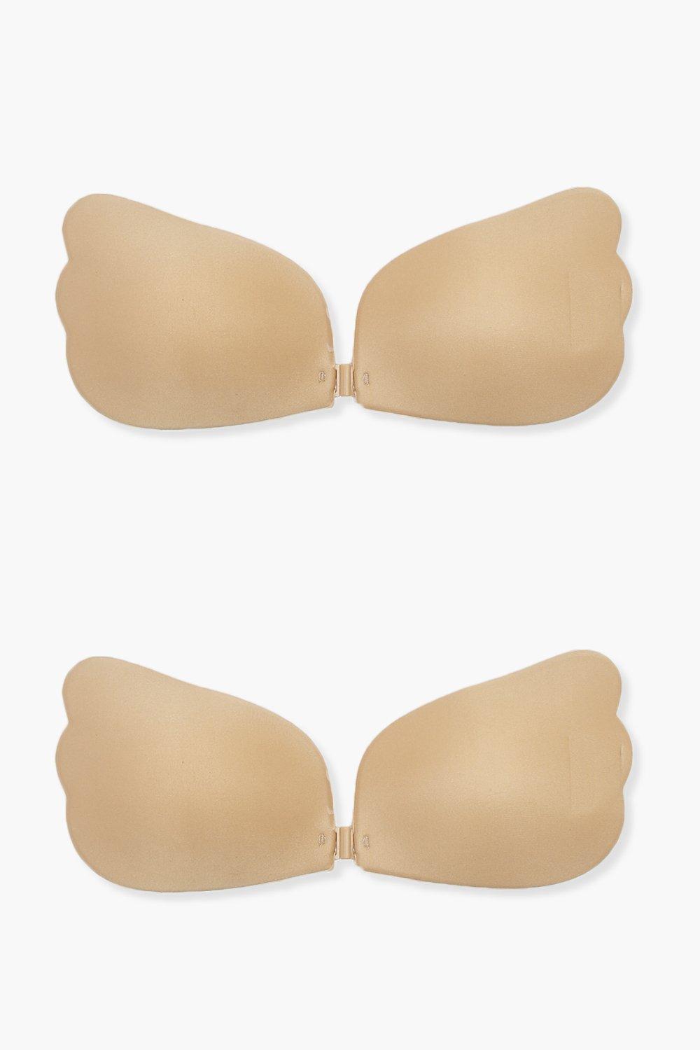 2 Pack Stick On Front Fastening Push Up Bra