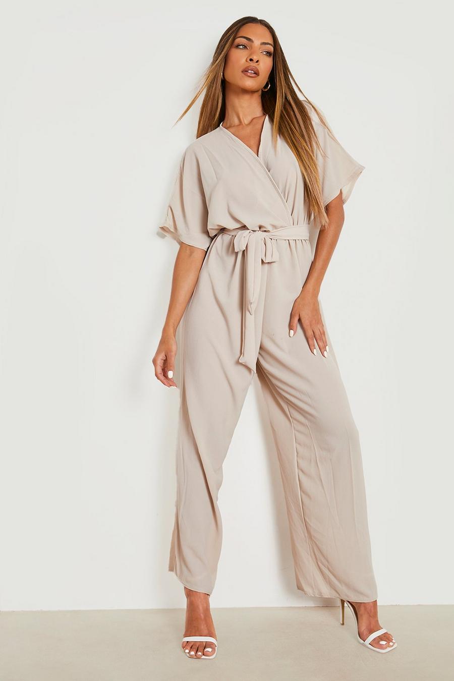 Stone Tie Waist Belted Jumpsuit image number 1