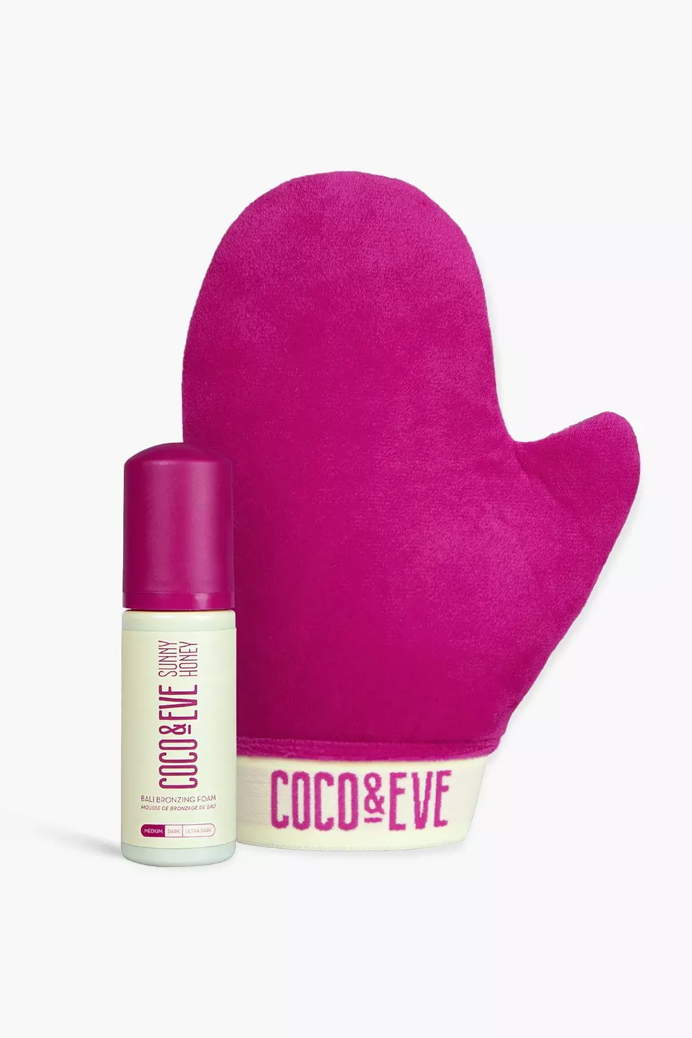 Yellow Coco & Eve Self Tan Travel Kit Medium - 60ml Medium Tan + Tan Mitt alternative image