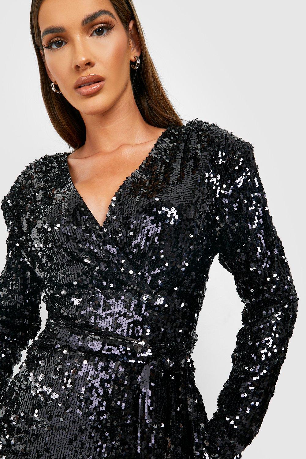 Boohoo store sequin dress