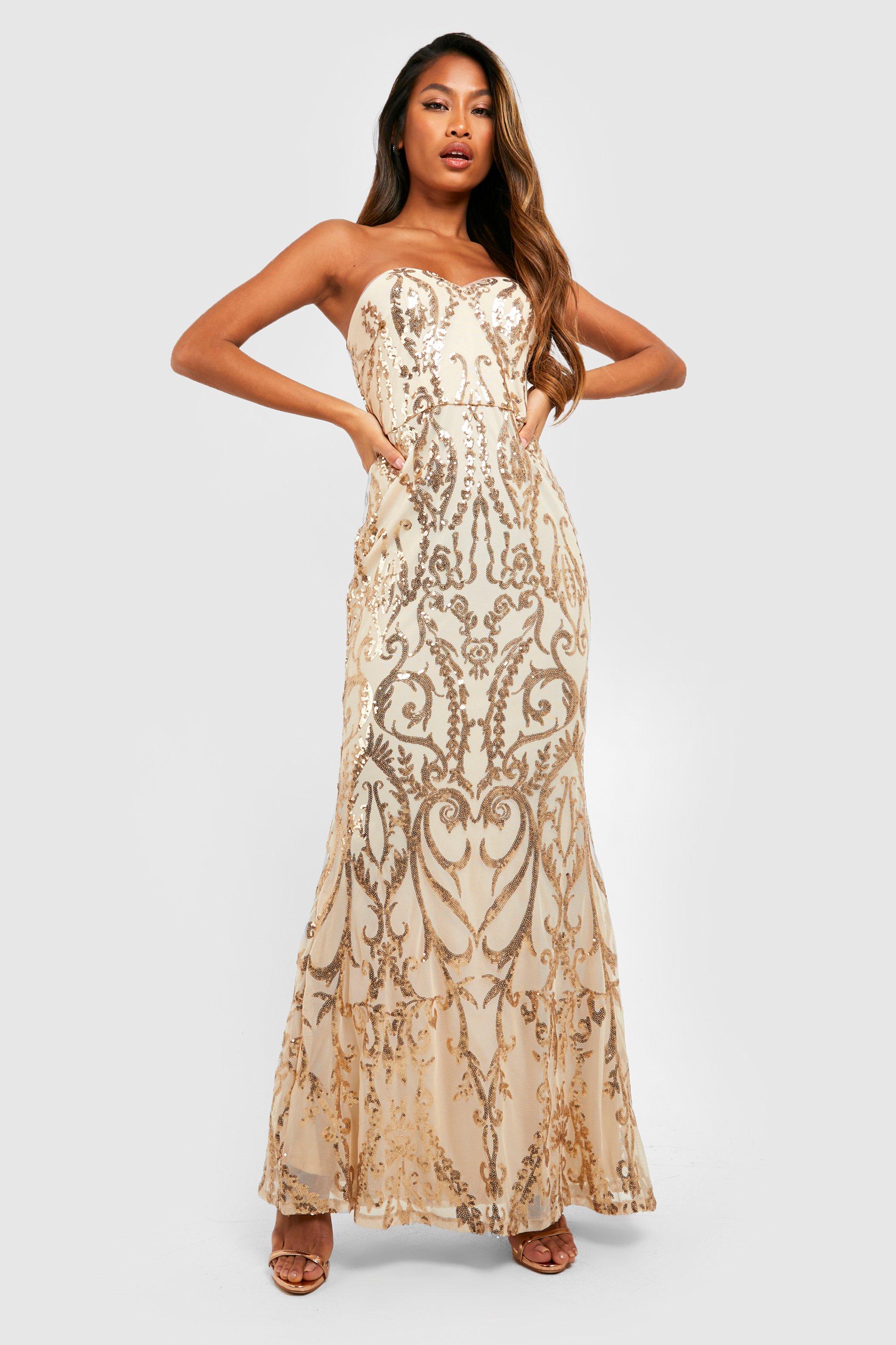 Robe longue de soir e paillet e