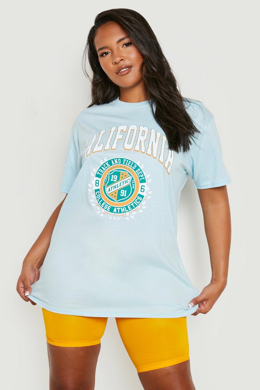 Grande taille - T-shirt à imprimé California , Blue image number 1