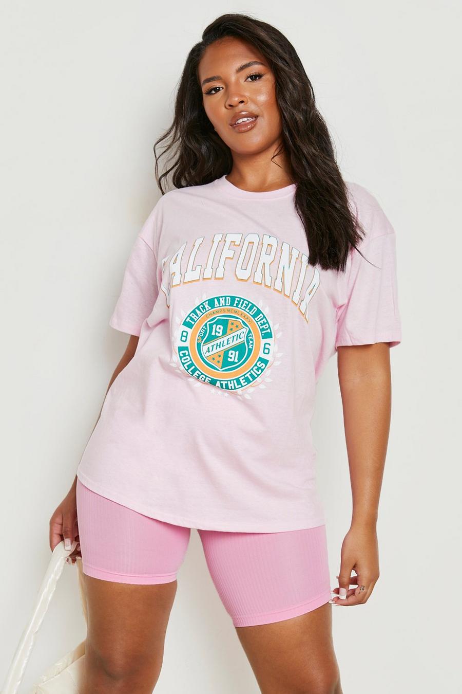 Grande taille - T-shirt à imprimé California , Pink image number 1